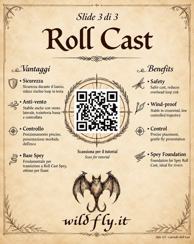 Roll Cast Guide - Guida al lancio roll cast - Roller