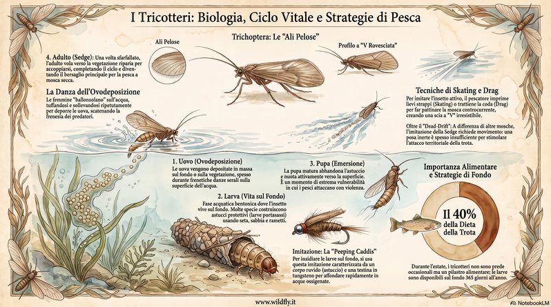 I Tricotteri: Biologia, Ciclo Vitale e Strategie di Pesca - Wildfly.it