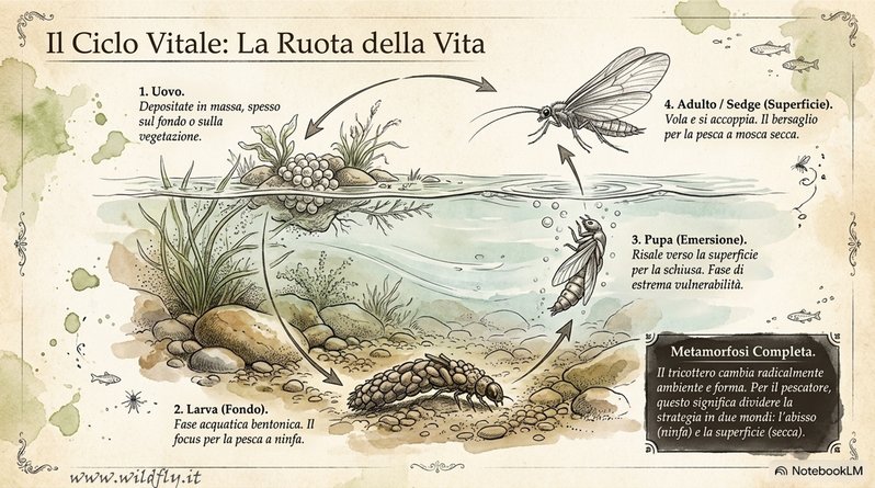 I Tricotteri: Biologia, Ciclo Vitale e Strategie di Pesca - Wildfly.it