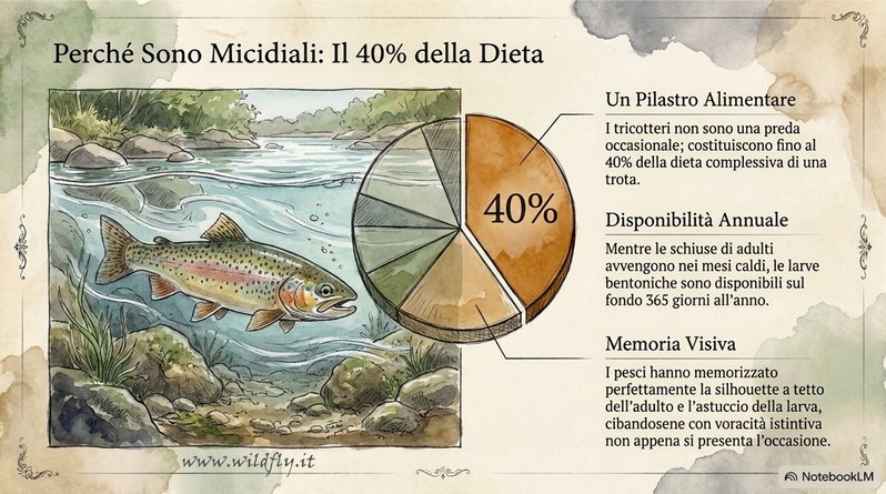I Tricotteri: Biologia, Ciclo Vitale e Strategie di Pesca - Wildfly.it