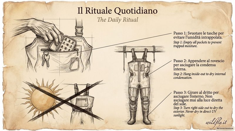 Guida alla Manutenzione e Riparazione dei Waders Wader Maintenance and Repair Guide