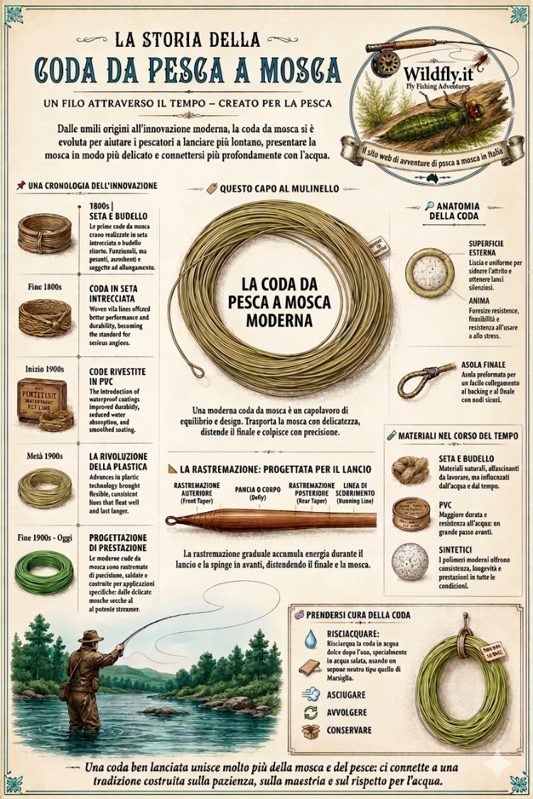 LA STORIA DELLA CODA DA PESCA A MOSCA LA STORIA DELLA CODA DA PESCA A MOSCA