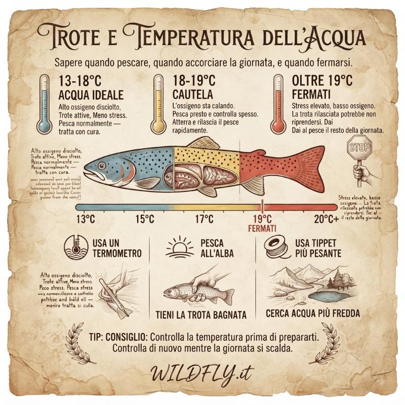 Trote e la temperatura dell'acqua migliore per pescare 